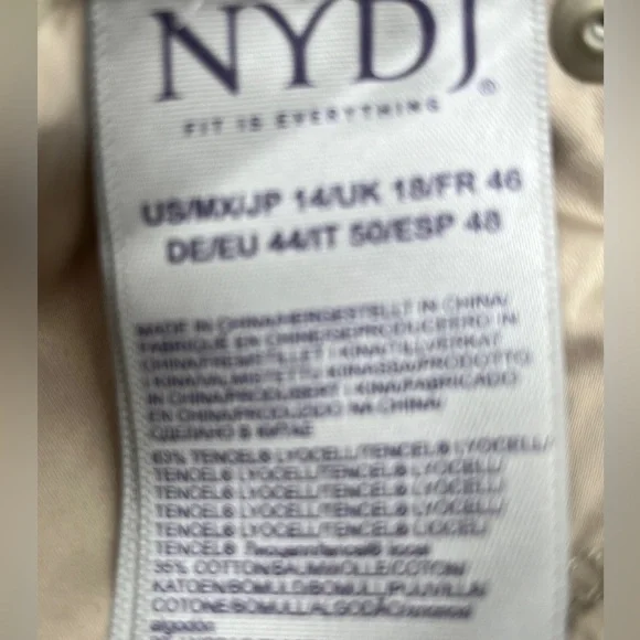 NYDJ Sheri Slim in Feather- Size 14 NWT - Picture 9 of 13